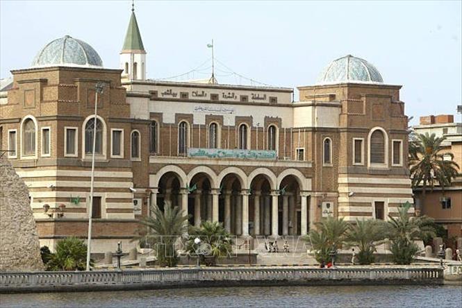 (Tư liệu) Trụ sở Ngân hàng Trung ương Libya tại Tripoli. Ảnh: Getty Images/TTXVN