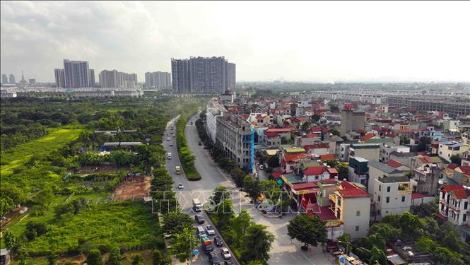 Khu dân cư mới của huyện Gia Lâm. Ảnh: Vũ Sinh - TTXVN