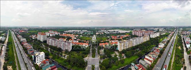 KĐT Đặng Xá có tổng diện tích 69.6ha thuộc xã Đặng Xá và xã Cổ Bi do Tổng Công ty Viglacera làm chủ đầu tư. Ảnh: Vũ Sinh - TTXVN