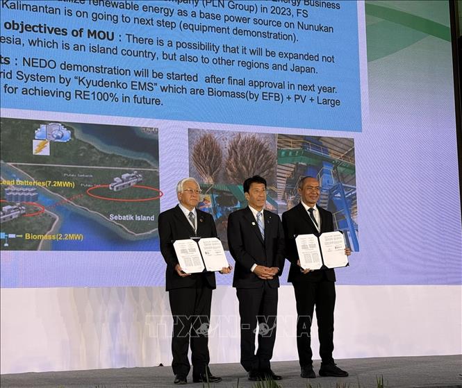 The memoranda of understanding are signed during the event. VNA Photo: Đỗ Quyên