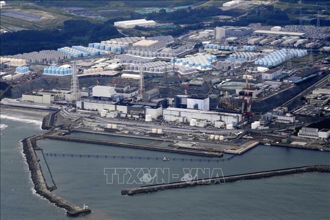 Nhà máy điện hạt nhân Fukushima Daiichi, ở Fukushima, Nhật Bản, ngày 22/8/2024. Ảnh: Kyodo/TTXVN