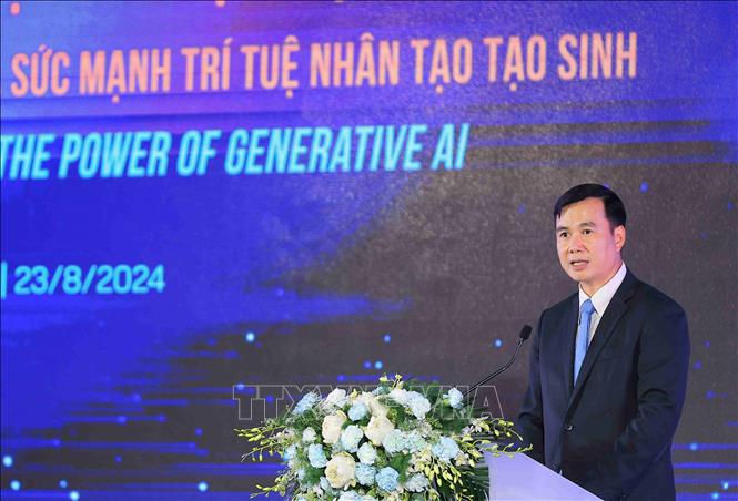Thứ trưởng Bộ Khoa học và Công nghệ Bùi Thế Duy phát biểu khai mạc phiên toàn thể. Ảnh: Hoàng Hiếu - TTXVN