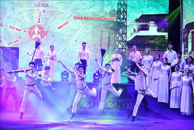 Các tiết mục nghệ thuật đặc sắc trong Chương trình giao lưu nghệ thuật “Sao Độc lập”. Ảnh: Minh Đức - TTXVN