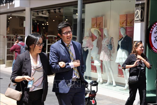 Quang cảnh khu trung tâm thủ đô Mexico City.Ảnh: Phi Hùng - phóng viên TTXVN tại Mexico