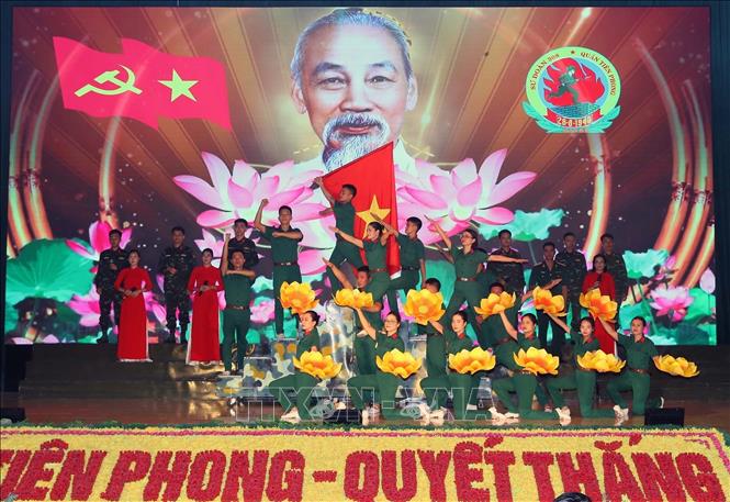 Chương trình nghệ thuật chào mừng. Ảnh: Trọng Đức - TTXVN