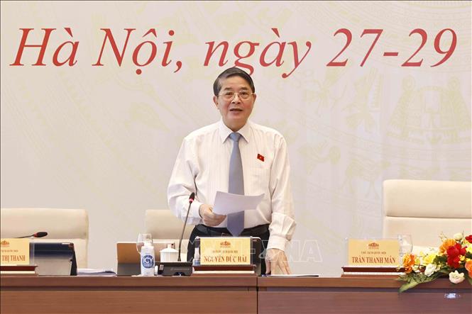 Phó Chủ tịch Quốc hội Nguyễn Đức Hải điều hành phiên họp. Ảnh: Doãn Tấn - TTXVN