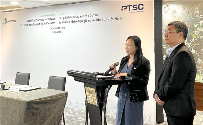 PTSC General Director Le Manh Cuong at the ceremony. VNA Photo: Tất Đạt 