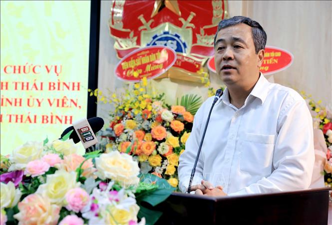 Bí thư Tỉnh ủy Thái Bình Ngô Đông Hải phát biểu. Ảnh: Thế Duyệt – TTXVN