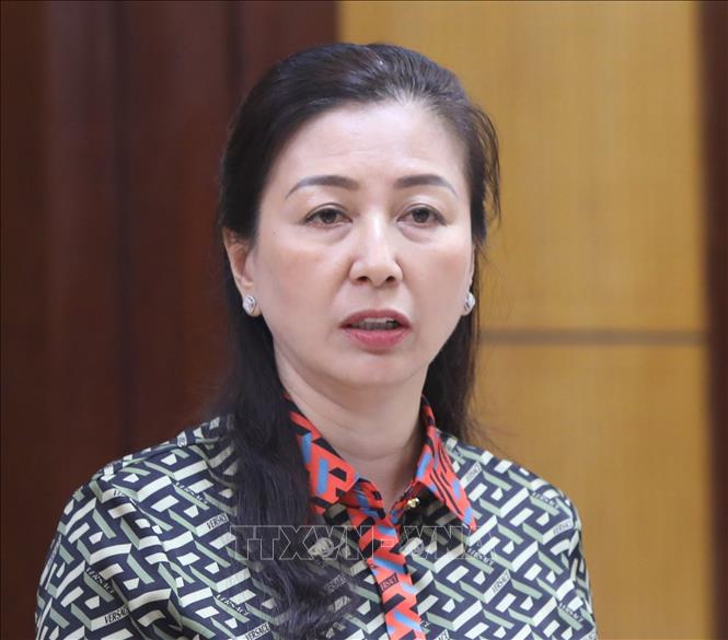 UBKT Trung ương quyết định thi hành kỷ luật bằng hình thức Cảnh cáo đối với đồng chí Lê Thị Thu Hồng, Phó Bí thư Thường trực Tỉnh ủy, Bí thư Đảng đoàn, Chủ tịch Hội đồng nhân dân tỉnh Bắc Giang nhiệm kỳ 2021-2026. Ảnh: TTXVN