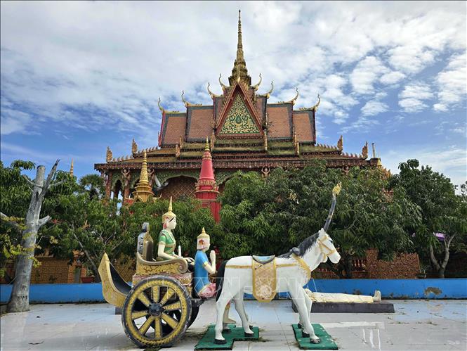 Chùa Monivongsa Bopharam tại Phường 1, thành phố Cà Mau, tỉnh Cà Mau. Ảnh: Kim Há - TTXVN 