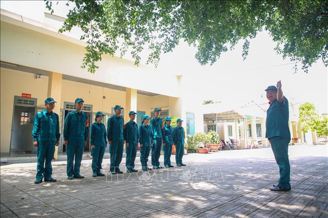 Lực lượng Ban Chỉ huy Quân sự xã Thành Long, huyện Châu Thành, tỉnh Tây Ninh triển khai các hoạt động giữ vững trật tự xã hội trên địa bàn các xã biên giới. Ảnh: Giang Phương - TTXVN