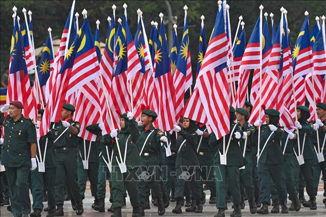 Diễu hành mừng Quốc khánh Malaysia lần thứ 67 tại Putrajaya, ngày 31/8/2024. Ảnh: THX/TTXVN