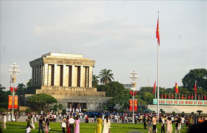 Quảng trường Ba Đình sáng 2/9/2024. Ảnh: Khánh Hoà - TTXVN