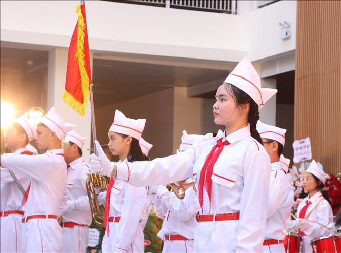 Lễ khai giảng năm học mới 2024 – 2025 tại Trường THCS Giảng Võ. Ảnh: Văn Điệp – TTXVN