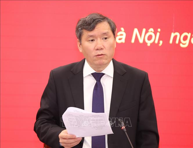 GS, TS Lê Văn Lợi, Phó Giám đốc Học viện Chính trị quốc gia Hồ Chí Minh phát biểu tại Hội thảo. Ảnh: Văn Điệp – TTXVN