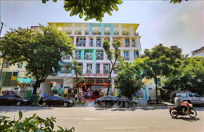 Trường mầm non Bà Triệu (Hoàn Kiếm) - công trình kỷ niệm 70 năm Giải phóng Thủ đô. Ảnh: Thanh Tùng - TTXVN