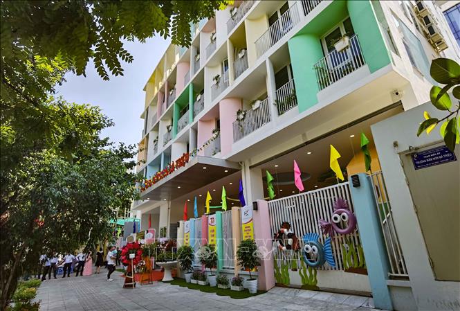 Trường mầm non Bà Triệu (Hoàn Kiếm) - công trình kỷ niệm 70 năm Giải phóng Thủ đô. Ảnh: Thanh Tùng - TTXVN