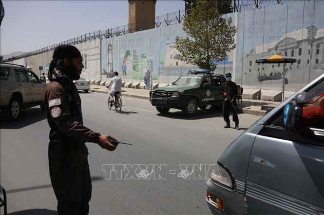 Lực lượng an ninh được triển khai tại Kabul, Afghanistan ngày 3/9/2024, sau khi xảy ra vụ tấn công khủng bố. Ảnh: THX/TTXVN