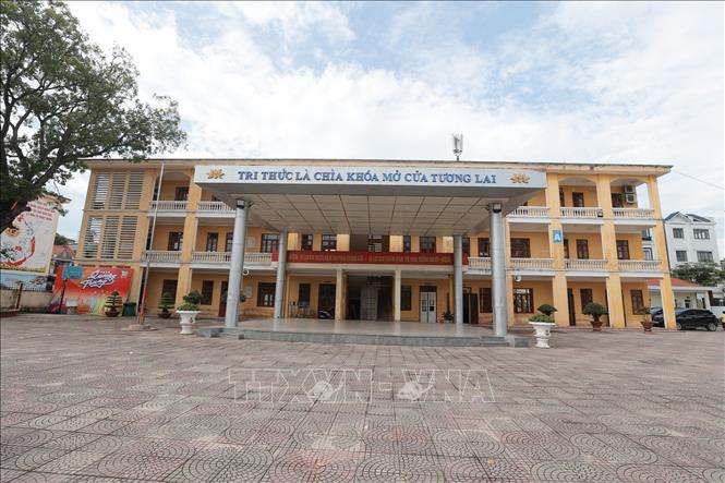 Học sinh trường THCS Quang Trung (quận Ngô Quyền) được nghỉ học thứ Bảy. Ảnh: Minh Quyết - TTXVN