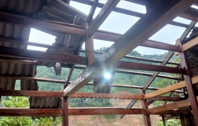 Typhoon Yagi damaged over 120 houses in the northern mountainous province of Yen Bai. VNA Photo