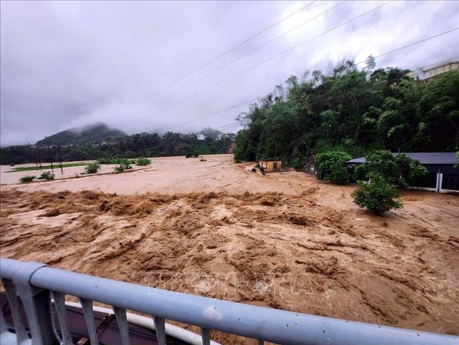 Flood in Binh Lieu district, Quang Ninh province. VNA Photo