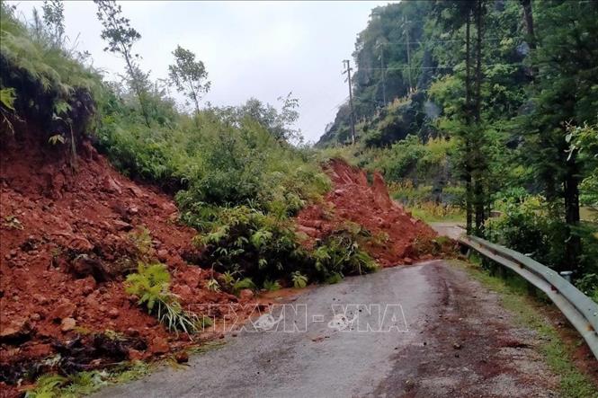 Landslides in Dong Van district, Ha Giang province. VNA Photo 