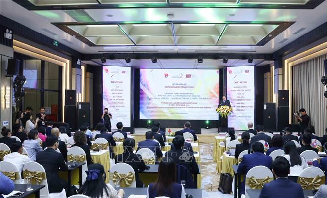 The Asia-Pacific forum for young Francophones opens in Hanoi on September 11. VNA Photo: Phương Hoa