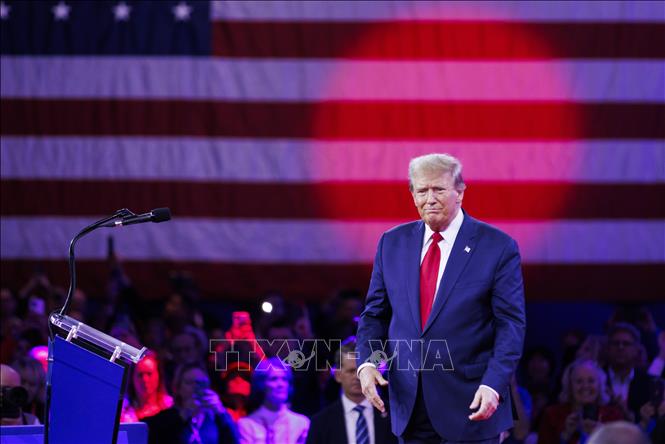 Cựu Tổng thống Mỹ Donald Trump phát biểu tại Maryland, Mỹ. Ảnh: THX/TTXVN