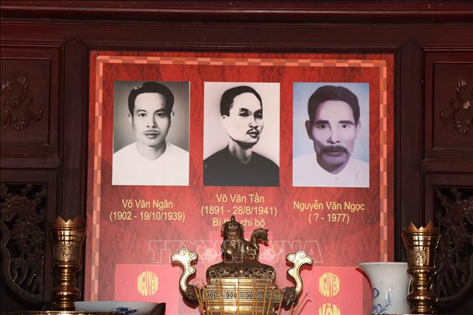 Di ảnh các Đảng viên thành lập Chi bộ Đảng Cộng sản đầu tiên ở tỉnh Chợ Lớn (nay là tỉnh Long An). Ảnh: Minh Hưng - TTXVN 