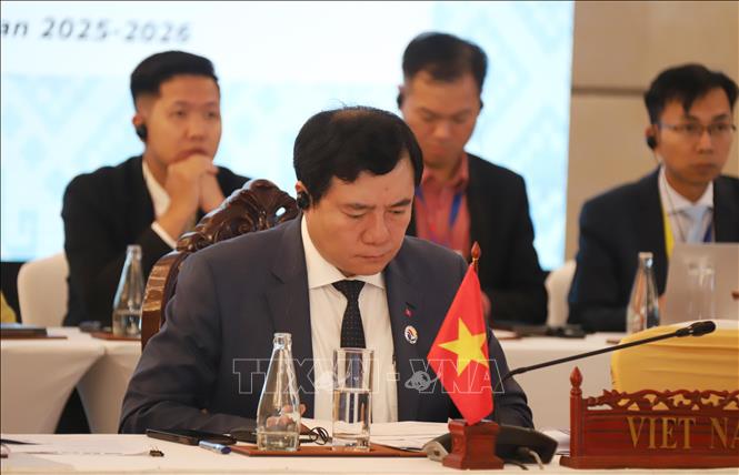 Deputy Minister of Industry and Trade Nguyen Sinh Nhat Tan attends the meeting. VNA Photo: Xuân Tú 