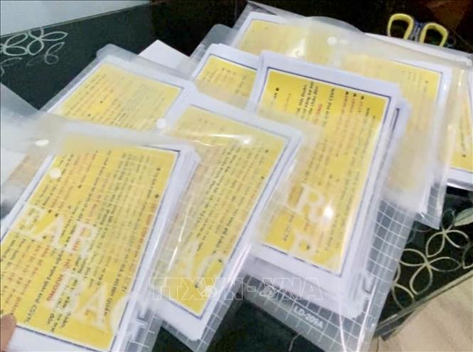 Tang vật bị thu giữ trong vụ án. Ảnh TTXVN phát