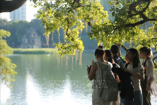 Những buổi chiều Thu nắng vàng như rót mật làm nao lòng du khách. Ảnh: Minh Quyết – TTXVN