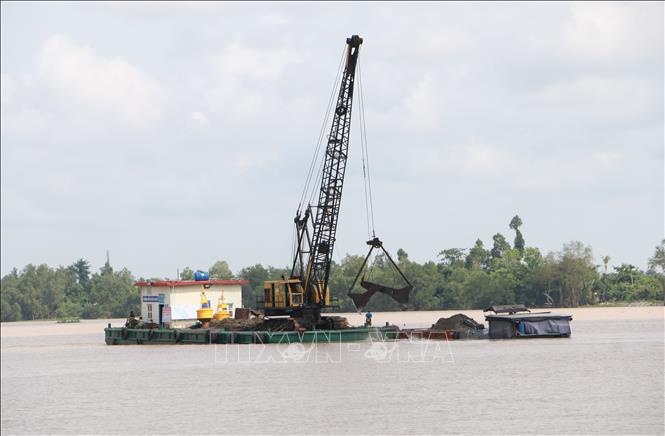 Mỏ cát MS01 có diện tích 34ha, thời gian khai thác đến hết tháng 8/2028. Ảnh: Tuấn Phi-TTXVN