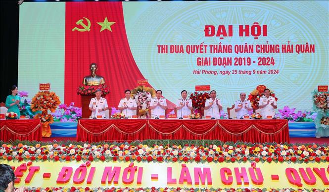 Đoàn Chủ tịch điều hành Đại hội. Ảnh: Trọng Đức - TTXVN