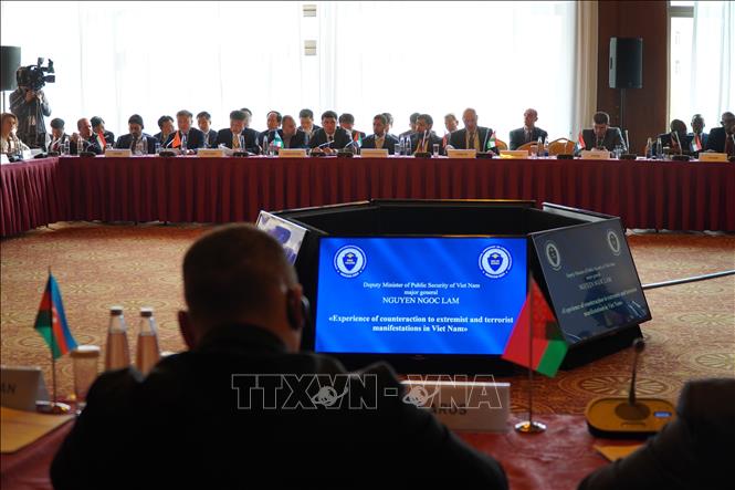Hội nghị quốc tế về phòng chống chủ nghĩa cực đoan bao lực lần thứ 4 tại Moskva, LB Nga. Ảnh: Tâm Hằng, phóng viên TTXVN tại LB Nga