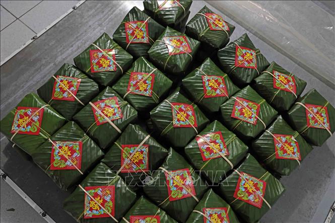 Sản phẩm bánh dầy tại cơ sở Tấn Toan thôn Thượng Đình, xã Nhị Khê. Ảnh: Trần Việt - TTXVN