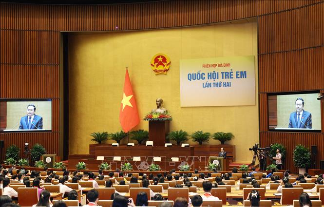 Chủ tịch Quốc hội Trần Thanh Mẫn phát biểu tại Phiên họp giả định 