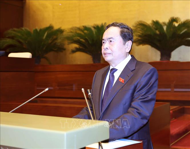 Chủ tịch Quốc hội Trần Thanh Mẫn phát biểu tại Phiên họp giả định 