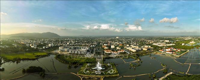 Thành phố Bà Rịa, tỉnh Bà Rịa - Vũng Tàu nhìn từ trên cao. Ảnh: Vũ Sinh - TTXVN