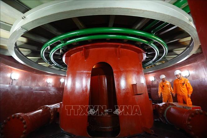 Khu vực gian turbine tổ máy số 2 của Nhà máy Thủy điện Trị An. Ảnh: Huy Hùng – TTXVN
