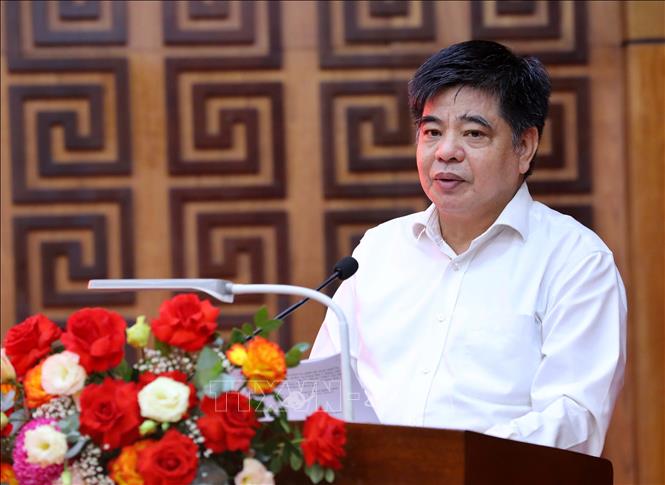 Đồng chí Nguyễn Thanh Sơn, Vụ trưởng Vụ Địa bàn VI, phát biểu tại Hội nghị. Ảnh: Trung Kiên - TTXVN