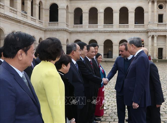 A view of the welcome ceremony. VNA Photo: Trí Dũng 