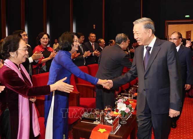 Tổng Bí thư, Chủ tịch nước Tô Lâm đến dự Lễ kỷ niệm 70 năm Ngày Giải phóng Thủ đô. Ảnh: Trí Dũng – TTXVN