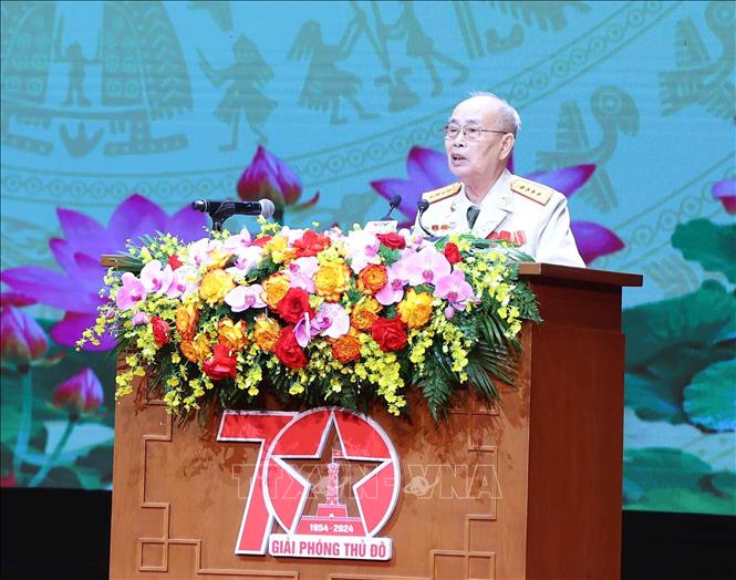 Ông Nguyễn Thụ, đại diện nhân chứng lịch sử phát biểu. Ảnh: Văn Điệp – TTXVN