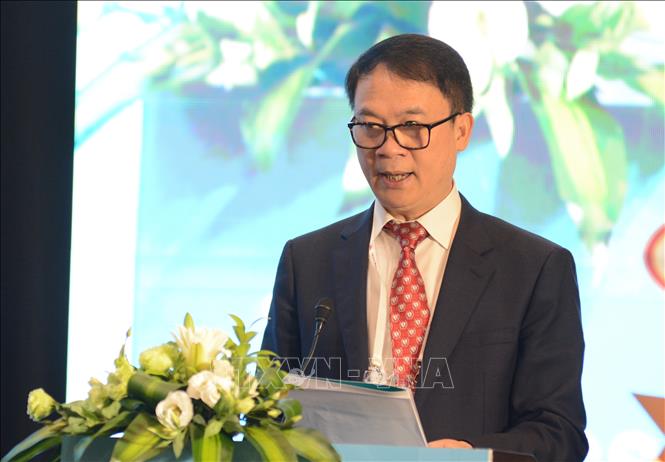 GS.TS.BS. Phạm Mạnh Hùng, Chủ tịch Phân hội Tim mạch học Can thiệp Việt Nam, phát biểu. Ảnh: Văn Dũng-TTXVN