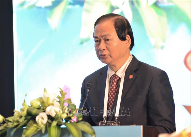 GS.TS Nguyễn Lân Việt, Phó Chủ tịch Thường trực hội Tim mạch học Việt Nam, phát biểu. Ảnh: Văn Dũng-TTXVN