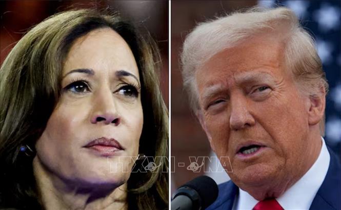 Phó Tổng thống Mỹ Kamala Harris (trái) và cựu Tổng thống Donald Trump. Ảnh: REUTERS/TTXVN 