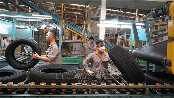 Car tyre manufacturing at the Sailun Co. Ltd at the Phuoc Dong IP in the southern province of Tay Ninh. VNA Photo