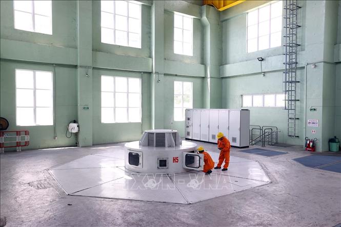 Khu vực tổ máy số 5 có công suất 80MW được đưa vào hoạt động năm 2021. Ảnh: Huy Hùng – TTXVN
