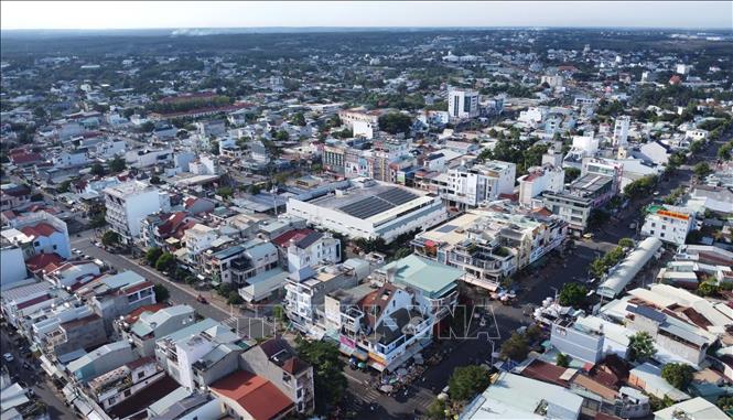 Một góc thành phố Đồng Xoài, tỉnh Bình Phước. Ảnh: TTXVN phát

